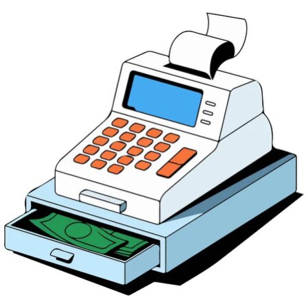Registratore telematico e bilancia professionale su banco vendita